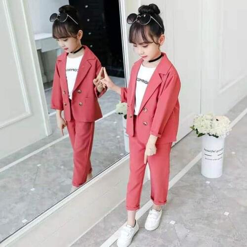 New Girl Outfits Cute Long Sleeve Tops+Pants Girls 2Pcs Suits Age For 3 4 5 6 7 8 9 10 11 12 Years Children Girl Clothing Sets