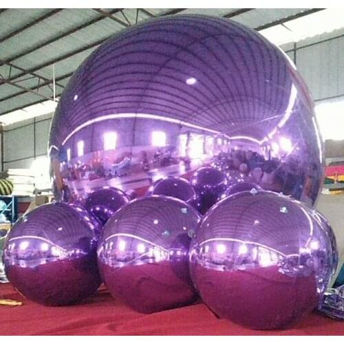 NEW 1 m and 3 m Purple Inflatable Mirror Ball /Advertising Ball For Decoration And Christmas Celebration