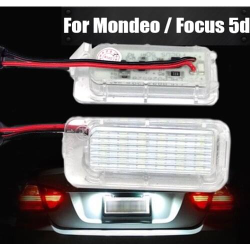 12V LED Car License Plate Number Lights Number Plate Lamps Plate Number Tail Light For Ford Focus 5D Mondeo Fiseta Auto Parts