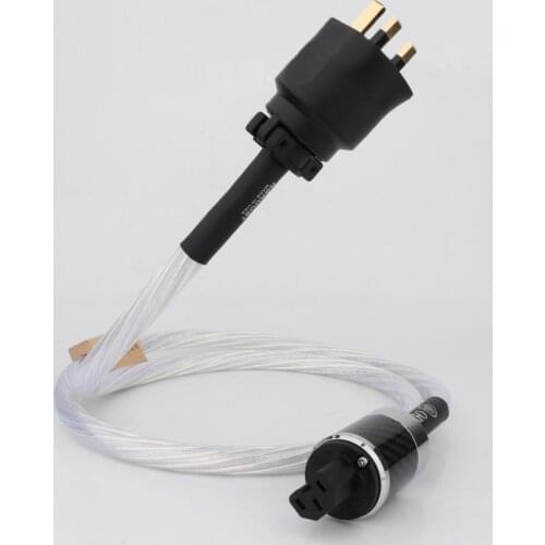 Preffair Nordost ODIN silver plated conductor Power cable with gold plated Uk connector 15A IEC Female connector plug