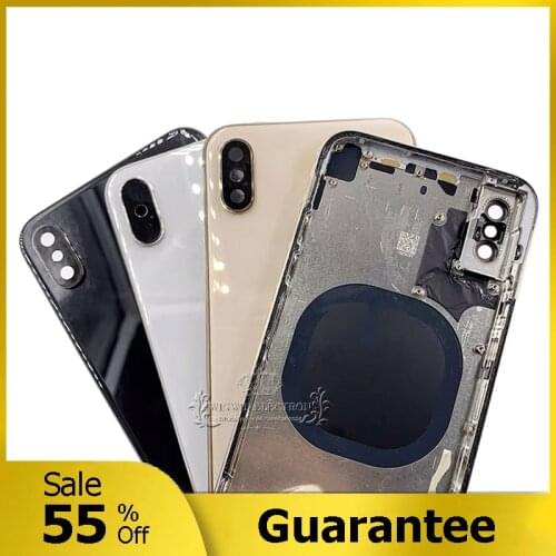 Prefect Quality Replacement Rear Battery Door Chassis for iphone X Housing Back Cover Middle Frame with Card Tray Buttons Tools