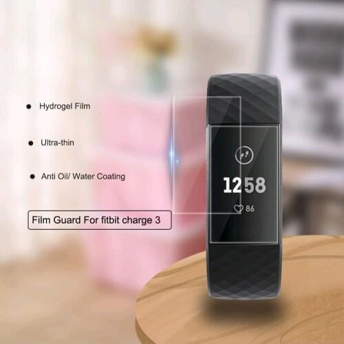 HD Clear Soft TPU Film Screen Protector For Fitbit Charge 3 Smart Watch Full cover Hydrogel Film Guard Not Tempered Glass