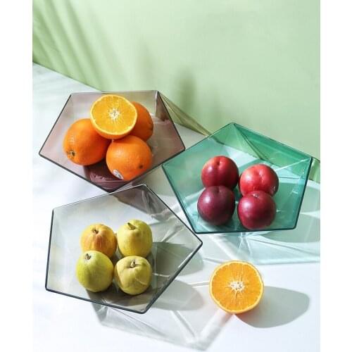 Creative Home Transparent Fruit Tray European-style Transparent Plastic Dried Fruit Tray Snacks Candy Tray dessert plate