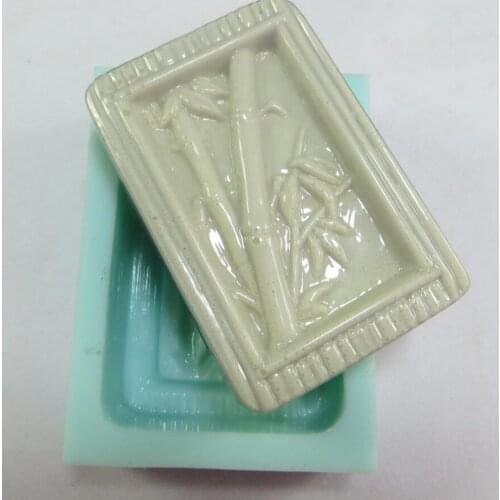 QT0034 Silicone mold bamboo patten square silicone soap mold food grade silicone mould for soap free shipping PRZY
