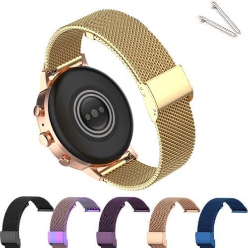 Watch Band Strap For Huawei Watch GT2 46mm GT2e Stainless Steel Rustproof Milanese Quick Fit Buckle and Spring Bar 22mm Width