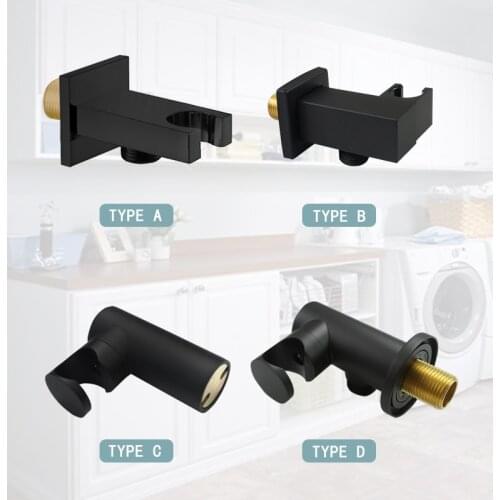 Matte Black Brass Handheld Shower Holder Support Rack Shower Spray Head Holder Bracket Wall Mount for Bathroom Bidet Sprayer