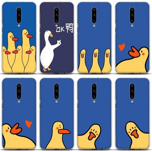 Blue yellow duck silicone phone case for oneplus 8 7t 7 pro luxury bumper for oneplus 9 pro 6 6t 8t 5 t cover