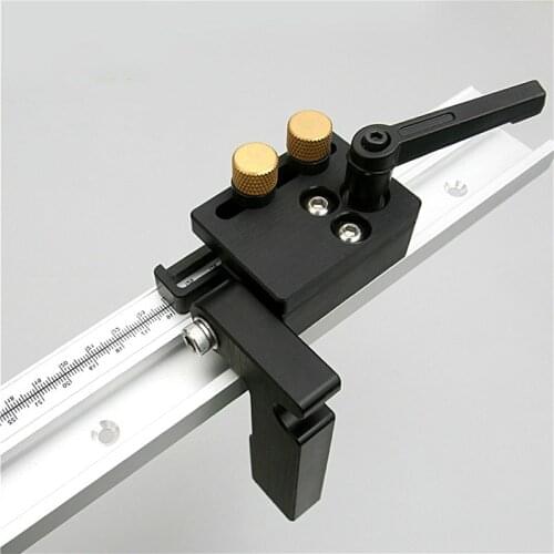 Woodworking Saw Table Miter Track Stopper Fence Scale T Slot Limit Router Table Top T Rail Bevel Track Stop Block DIY Tools