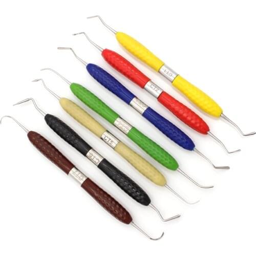 Dental Resin Filler Aesthetic Restoration Kit Fit For Resin Knife Plastic Dresser With Silicone Handle Dentistry Tools
