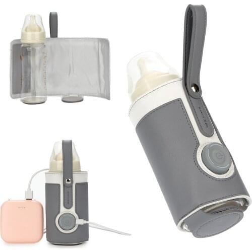 Portable USB Milk Water Warmer Travel Stroller Insulated Bag Baby Nursing Bottle Heater Infant Milk Outdoor Warm Milk Bottle Bag