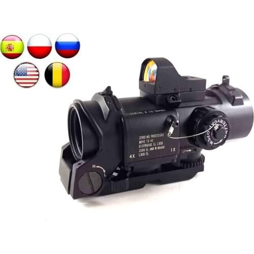 Red dot in CS training tactical equipment of 1-4x zoom wide angle and large field of vision locomotive