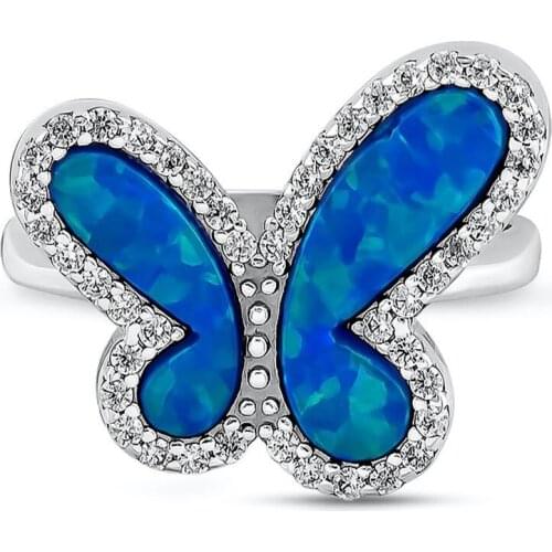 Butterfly Model Women Silver Ring, Homemade Animal Women Jewelry, Friends Wife Valentine Anniversary Gifts, 925 Sterling Silver