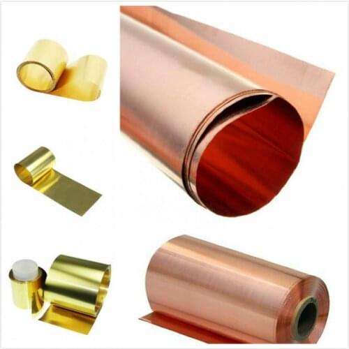 0.1mm-0.6mm Pure Copper Foil Skin Brass leather Purple Copper 1 pcs 99.9