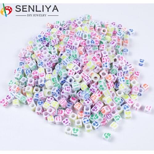 100/200/300Pcs DIY Handmade Bracelet Accessories 6mm New Colorful Letter Acrylic Loose Spacer Beads for Jewelry Making