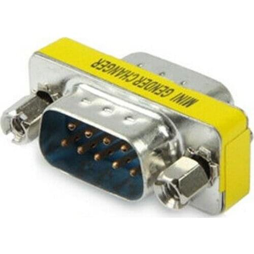 2pcs SERIAL RS232 DB9 9 PIN MALE TO MALE ADAPTER CONNECTOR