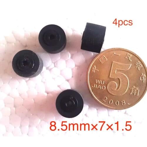 4pcs 8.5x7x1.5mm wheel belt pulley rubber audio pressure pinch roller for cassette deck tape recorder Stereo player