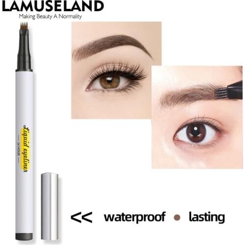 4 Fork Eyebrow Pencil Liquid Dark Brow Tattoo Pen Natural Smooth Long Lasting Waterproof Not Smudge Eyes Cosmetics Maquiagem