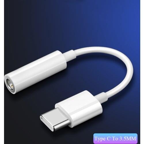 Type C To 3.5mm Earphone Adapter Cable For Huawei P20 Mate 20 XiaoMi Smart Phone Accessory USBC AUX Audio Female Jack Converters