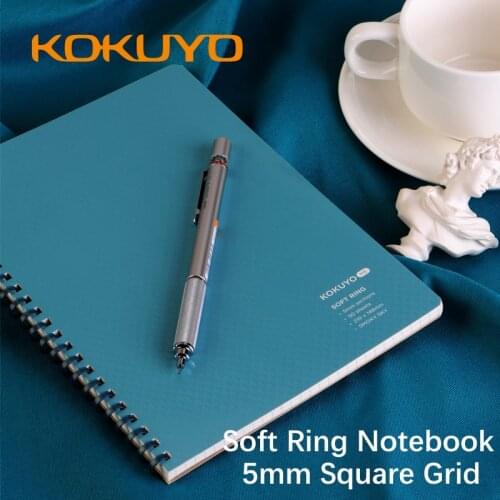 1pc KOKUYO Soft Ring Notebook 5mm Square Grid A5 50 Sheets Journal Scrapbook Simple Business Office Diary Notepad