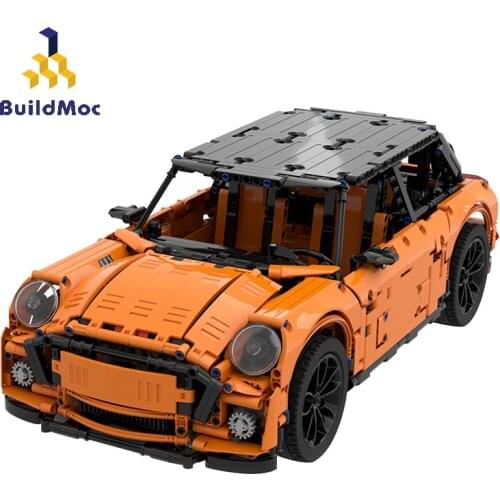 BuildMoc Technical Racing Car Speed Champions Building Blocks MOC Technical Supercar Model Bricks Toys For Children