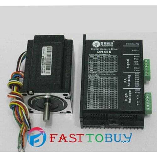 Dual shaft NEMA23 57mm 314ozin 2.2NM 18-50VDC 2phase Stepper motor + Drive kits 57HS22-C+DM556 NEW