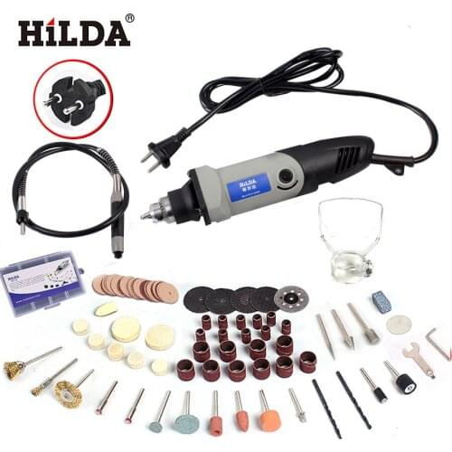HILDA 400W Mini Electric Drill For Dremel Rotary Tools Variable Speed Grinder Grinding Toolwith Engraving Accessories Mini Drill
