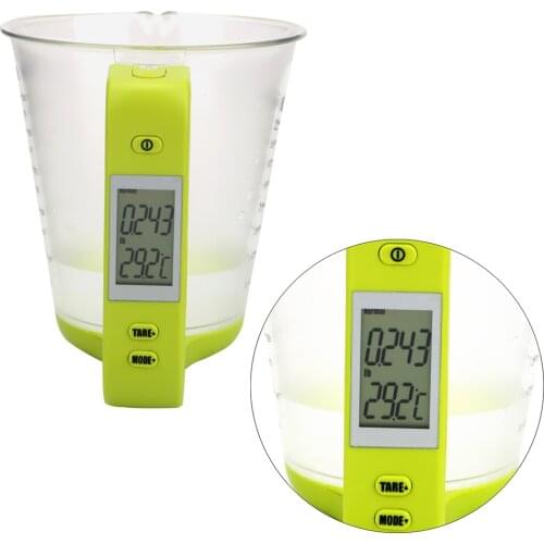 Electronic Measuring Cup Kitchen Scales Digital Beaker Host Weigh Temperature Measurement Cups With LCD Display