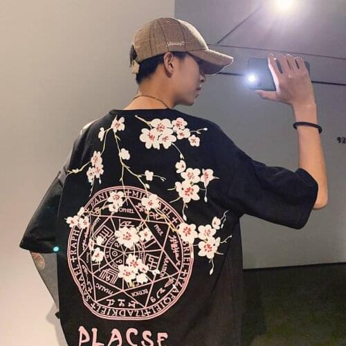 Hip Hop Harajuku Tshirt Streetwear Men Casual Hip Hop Shirts Summer Half Sleeve T Shirt Fashion Tops Tee Cool Japan Tshirt Male