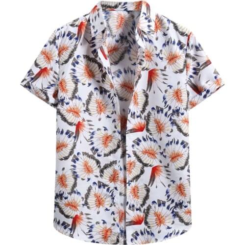 Hawaiian Beach Shirts Mens Casual Streetwear 2021 Summer Holiday Shirts Streetwear Short Sleeve Chemise NEW Top Men