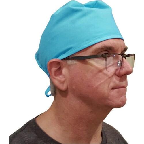 Cotton Scrub Caps For Women And Men Black Bandage Washable Reuse Unisex Men Lace-up Working Hat Polyester Casquette Wholesale#2