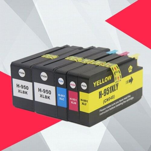 5PK Compatible For HP 950XL 951XL 950 951 Ink Cartridges Officejet Pro 8100 8600 8610 8615 8620 8625 251dw 276dw for HP950