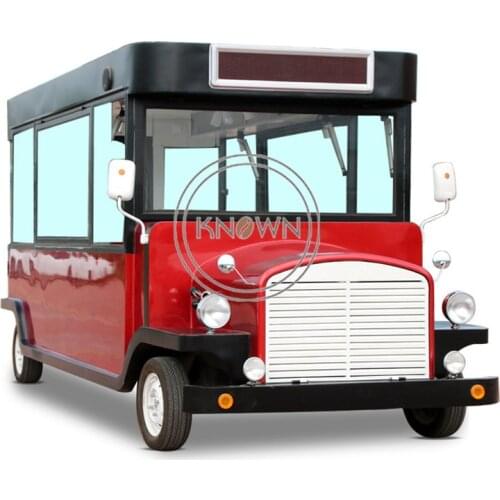 KN-ET10 Retro car food truck ice cream cart food cart movable fast food cart kiosk perfect bus food truck