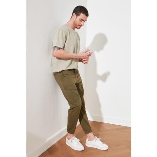 Trendyol Male Beli and Pettitoes Fitted Sweatpants TMNAW20EA0052