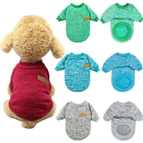 Pet Dog Clothes For Dogs Sweater Winter Warm Dog Coat Jacket Classic Puppy Cat Clothing For Dogs Hoodies Pet Clothes 10 Colors