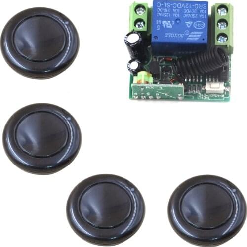 Remote control Switch System RF Wireless Remote Switch Radio Controller Switch DC 12V Mini Receiver Transmitter Learning Code