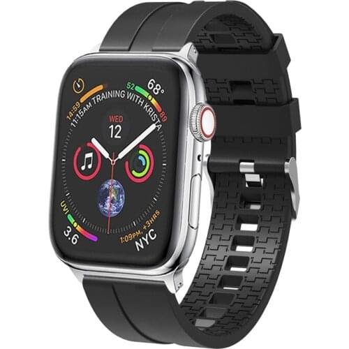 Silicone strap For Apple Watch band 44 mm/40mm iwatch Band 38mm 42mm Sport bracelet Rubber watchband for apple watch 5 4 3 2 1