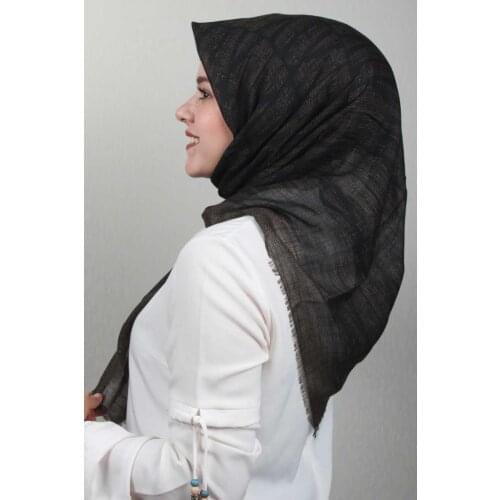 JAWEL PATTERNED LINEN FLAMLI SCARF-DESEN-38-RENK-12