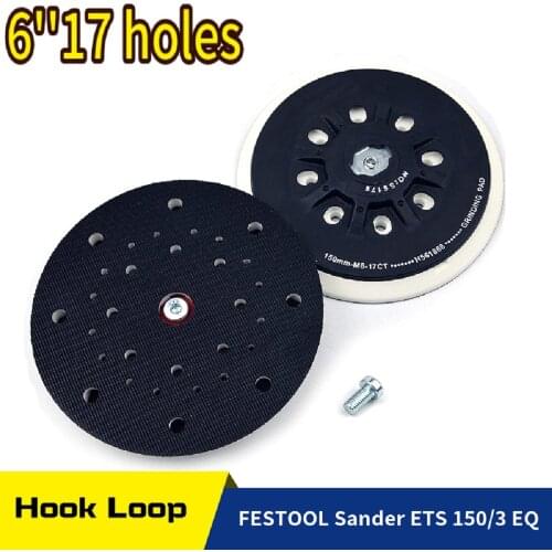 6" Multi Hole Sanding Pad Sander Backing Pad 150mm For Hook and Loop Sanding Discs Compatible with FESTOOL Sander ETS 150/3 EQ