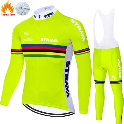Strava Winter Thermal Fleece Mallots Tenue Cyclisme Homme Cycling Equipment Ropa Ciclismo Hombre Maillot Ciclismo Hombre