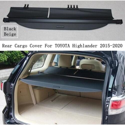Rear Cargo Cover For TOYOTA Highlander 2015 2016 2017 2018 2019 2020 Privacy Trunk Screen Security Shield Shade Auto Accessories