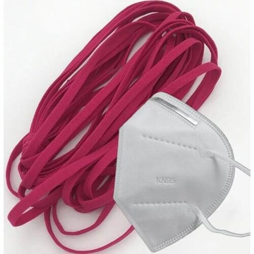 0.5kg/lot 5mm Face Masks ear strap Elastic Band Color Cord Hair band Rubber String Flat Rope adjuster Accessories DIY Sewing