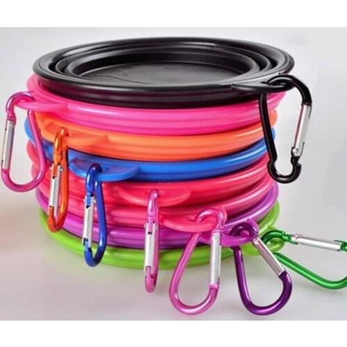 1000ml Large Collapsible Dog Pet Folding Silicone Bowl Outdoor Travel Portable Puppy Food Container Feeder Dish Bowl