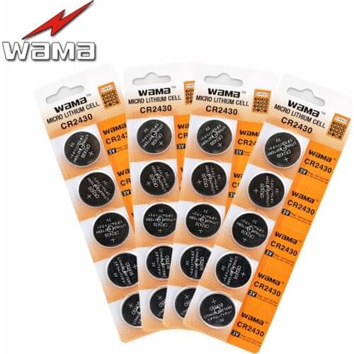 20pcs/4pack New Wama CR2430 3V Button Cell DL2430 KECR2430 ECR2430 L20 Lithium Computer MotherBoard Car Remote Coin Battery