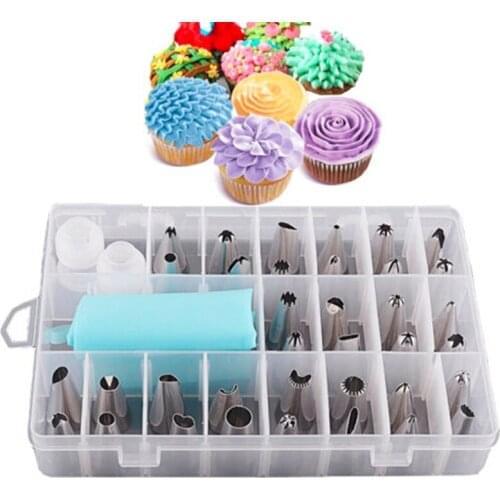 36 PCS / Set Russian Pipe Nozzle Tips Stainless Steel Tools Of Cooking Pastry Piping Bag And Nozzle Piping Bag Stencils 2018 Hot