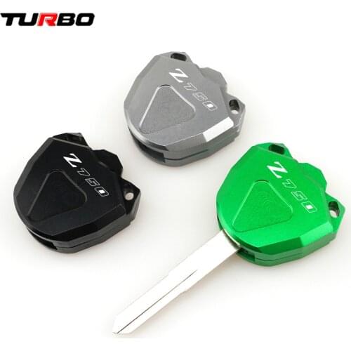 Motorcycle Aluminum Key Case Key Cover Key Shell (Key Without chip) For Kawasaki Z750 Z750S 2004-2012 Accessories With Logo Z750