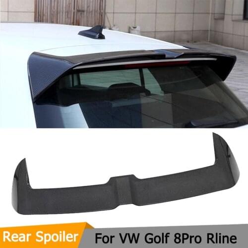 Car Rear Roof Spoiler Wing for Volkswagen Golf 8Pro MK8 2021 Carbon Look Rear Trunk Roof Lip Wing Spoilers ABS Gloss Black
