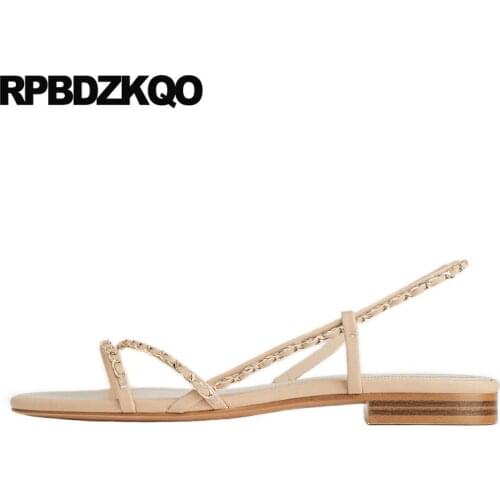 Designer ladies gladiator female open toe 2019 summer women sandals flat casual plus size roman shoes slingback slip on large