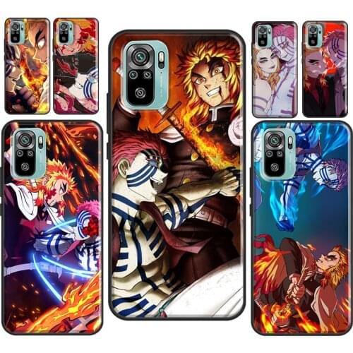 Akaza Kyojuro Rengoku Case For Xiaomi Redmi Note 10 Pro Note 7 8 9 Pro 8T 9S Cover For Redmi 9 9C 9A 9T K40