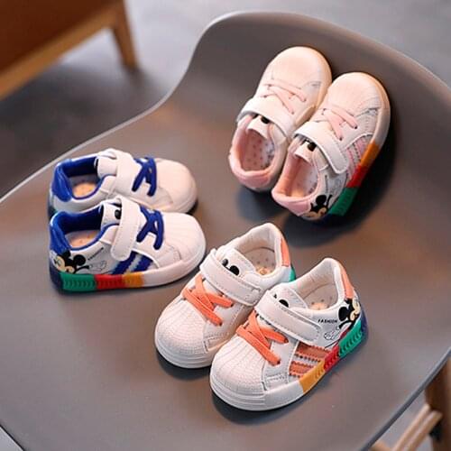 Cartoon Mickey Kids' Shoes Boys' and Girls' Sports Shoes Childrens Casual Shoes Breathable Running Shoes Comfortable Breathable