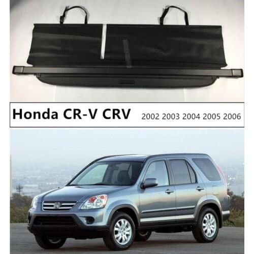 For Car Rear Trunk Security Shield Cargo Cover For Honda CR-V CRV 2002 2003 2004 2005 2006 Black Beige Auto Accessories